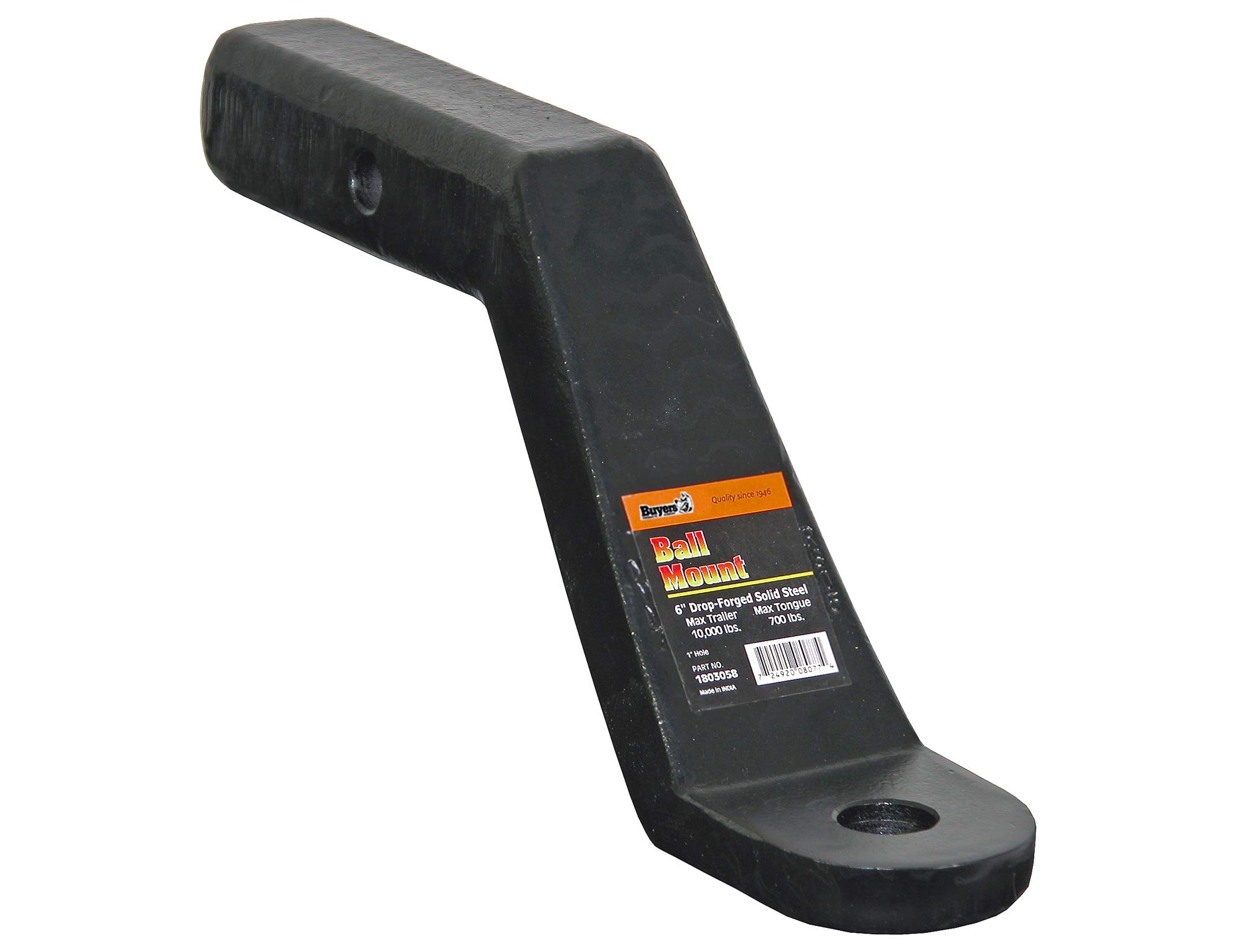 Buyers Products 1803058 Heavy Duty 2-Inch Ball Mount for Trailers - Perfect for Towing Boats, Campers & Utility Trailers