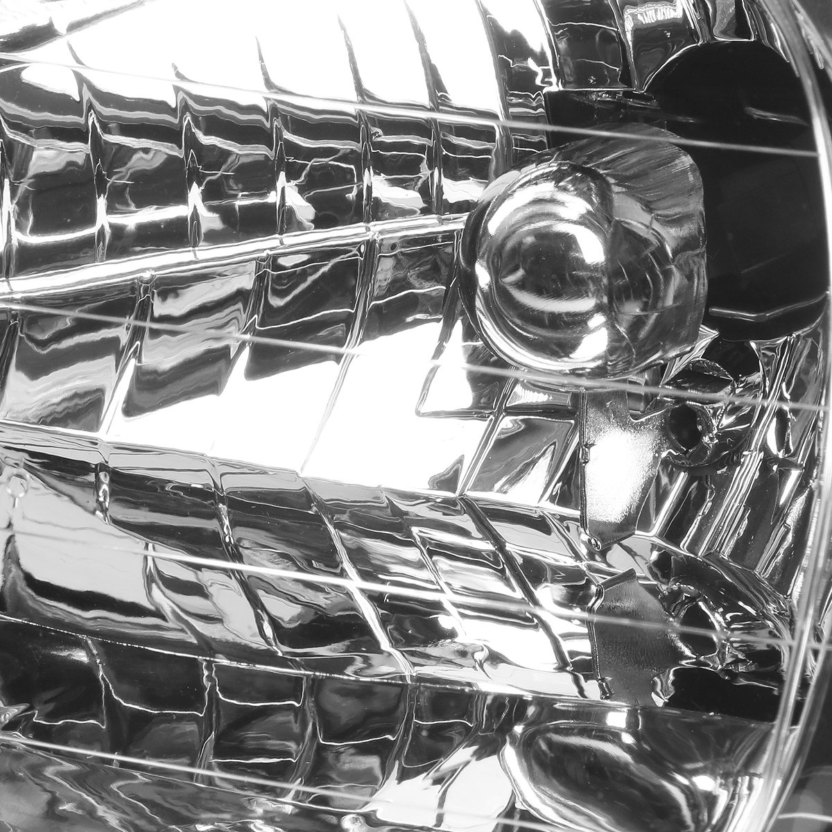 DNA Motoring HL-OH-058-CH-CL1 Chrome/Clear Headlight Pair - Compatible with 1998-2001 Kia Sephia | Replacement Headlights for Improved Night Visibility & Style Upgrade