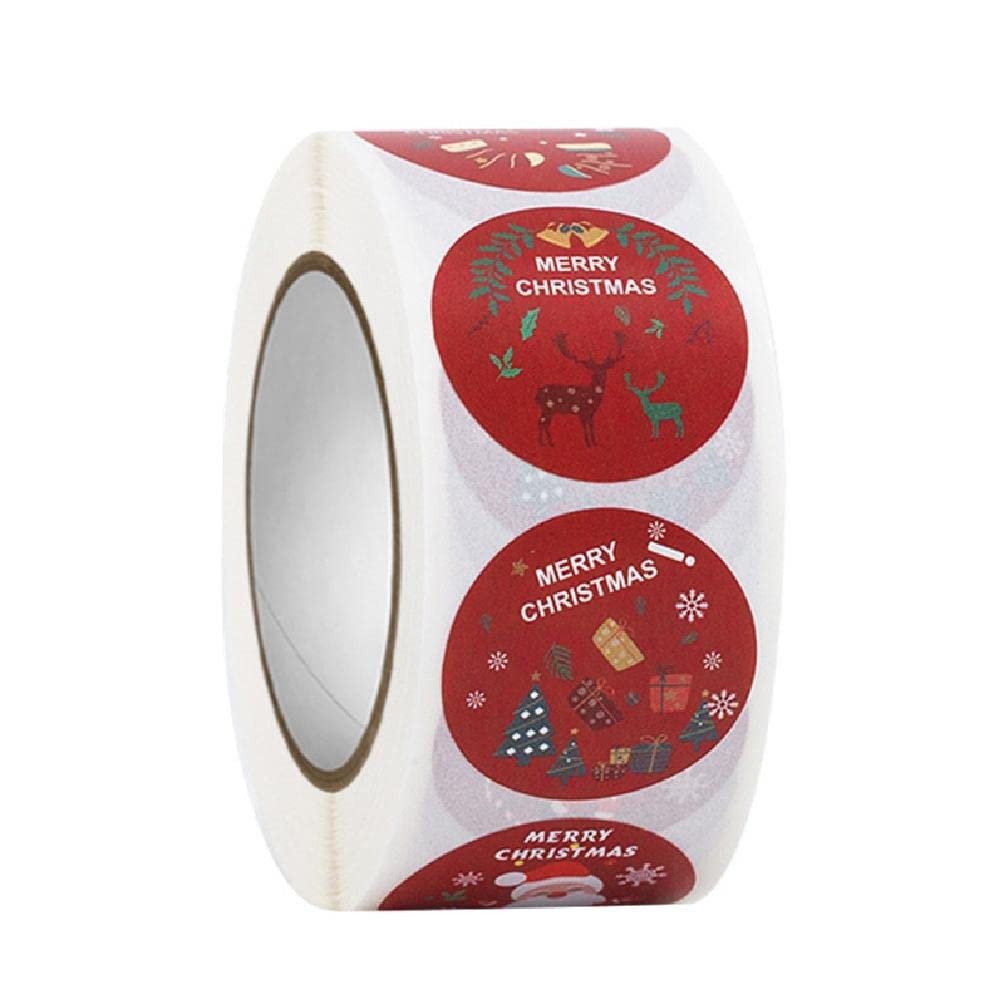 500Pcs Christmas Sealing Stickers for Boxes - Festive Holiday Packaging Labels for Gifts, Shipping & DIY Crafts | Merry Christmas Decorative Stickers