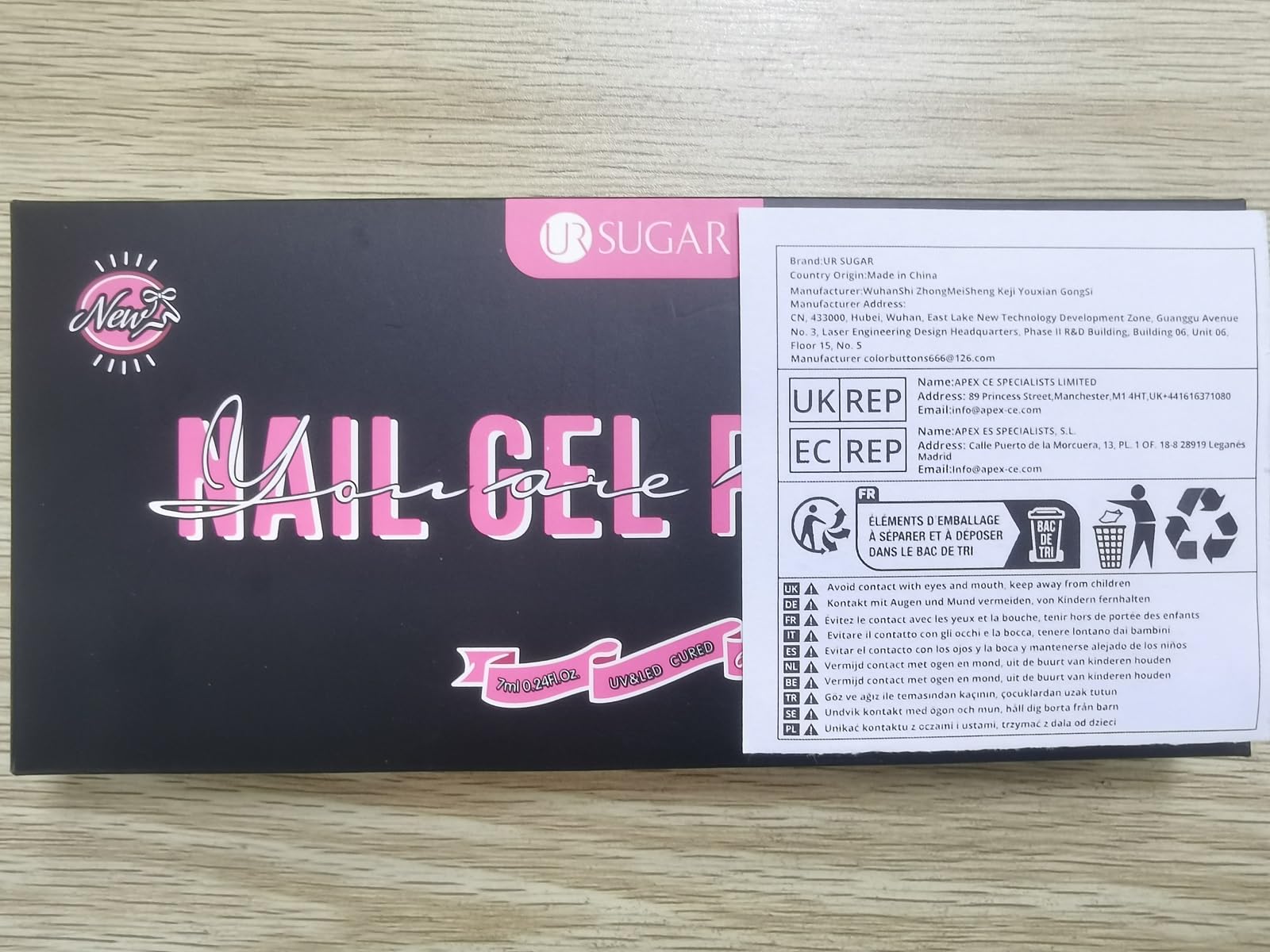 UR SUGAR 6 Colors Pink Gel Nail Polish Set - Soak Off UV/LED Lamp Nail Varnish Kit with Light Pink, Neon Pink & Hot Pink Shades | All-Season DIY Manicure | Valentine's Day Gift for Women & Girls | Perfect for Home Nail Art, Parties & Special Occasions