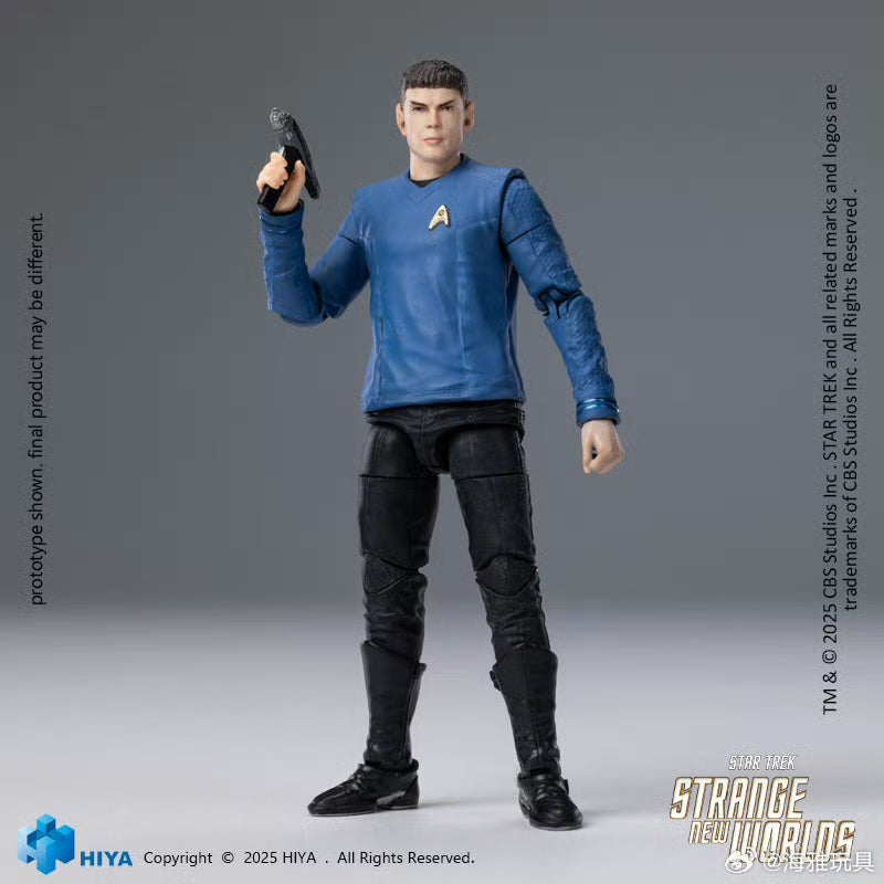 Pre Order 1/18 HIYA 4-Inch Action Figure - Exquisite Mini Series Star Trek Strange New Worlds Spock Collectible Toy for Display & Play | Perfect for Fans, Collectors & Sci-Fi Enthusiasts