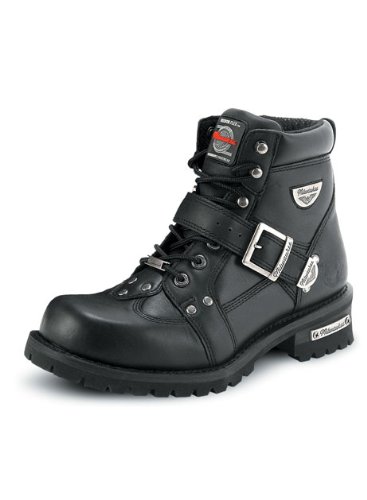 Milwaukee Motorcycle Clothing Company Men's Road Captain Motorcycle Boots - Durable Leather Riding Boots for Bikers - Perfect for Long Rides & Motorcycle Adventures