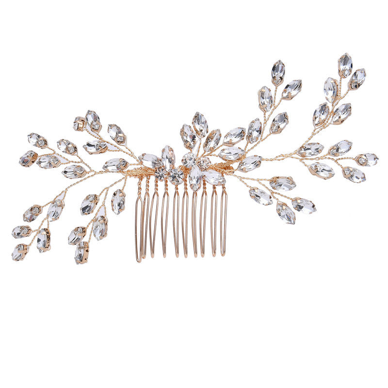 Elegant Gold Bridal Hair Comb (S896) - Perfect for Weddings, Prom & Special Occasions - Wholesale Bulk Orders Available