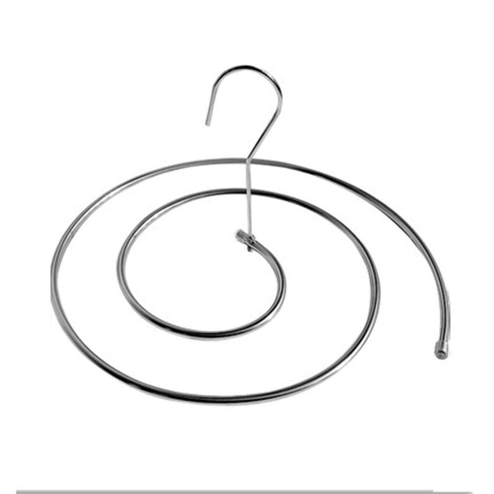 Kaliove 2M Spiral Hanger for Bed Sheets Blankets - Silver Closet Organizer, Circle Clothes Hanger & Quilt Drying Rack - Space Saving Household Storage Solution for Bedroom, Laundry Room, and Closet Organization