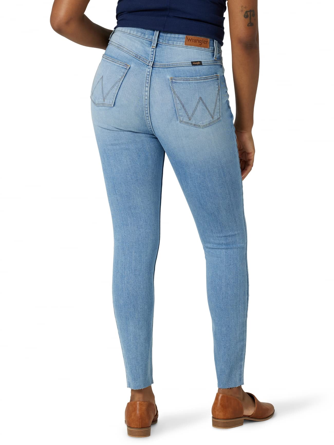Wrangler Women's High Rise Unforgettable Skinny Jeans - Stretch Denim Pants for Casual Wear & Everyday Comfort | Perfect for Work, Date Night & Weekend Outfits