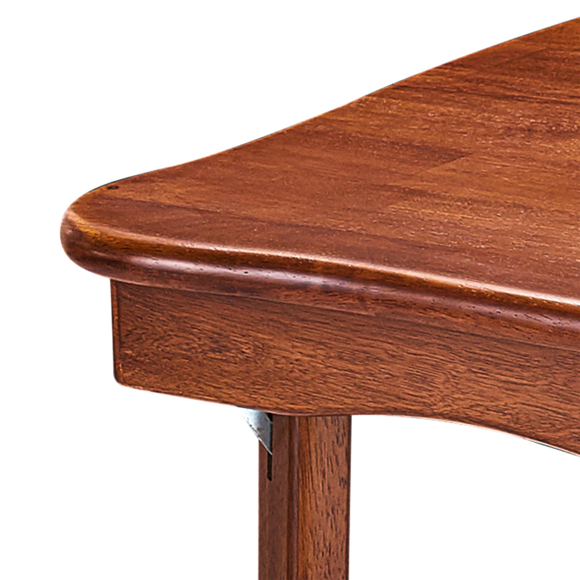 Meco Stakmore Solid Wood Folding Card Table - Compact, Durable Cherry Finish with Scalloped Edge - Perfect for Game Nights, Parties & Home Decor