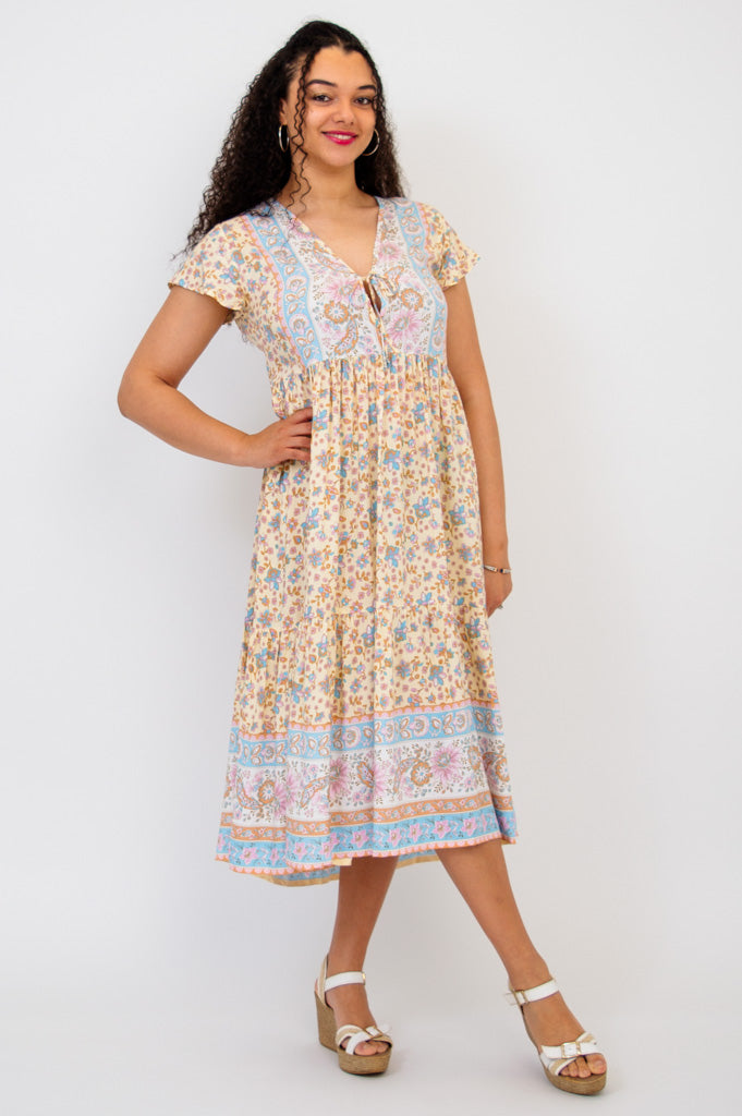 Julie Women's Casual Dress - Elegant Taupali Color, Perfect for Office Wear, Date Night & Summer Outfits