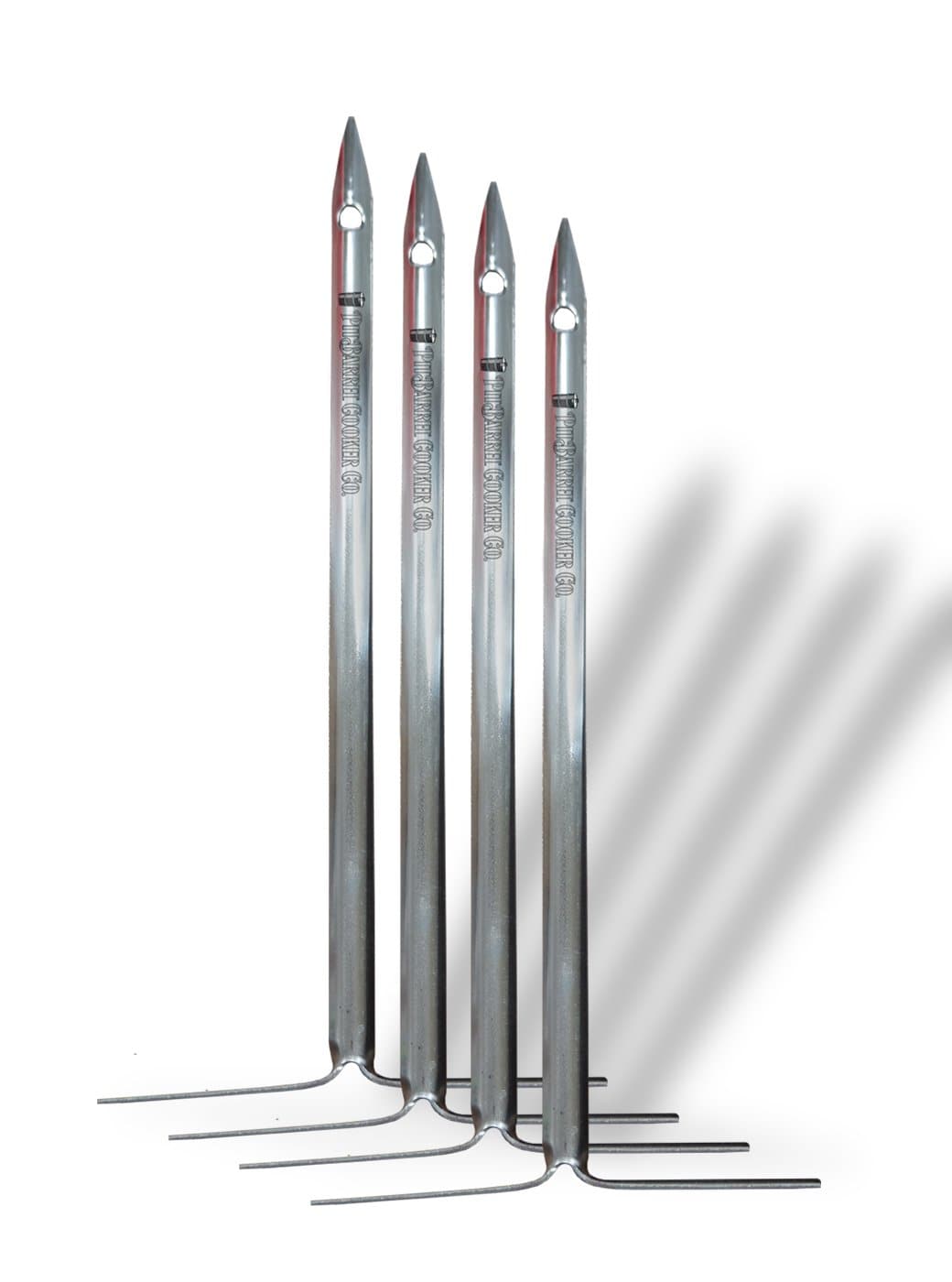 PBC Pit Barrel Hanging Skewers - Set of 10 Stainless Steel BBQ Skewers for Smoking & Grilling Meat, Chicken, and Vegetables - Perfect for Outdoor Cooking, Camping, and Backyard Barbecues
