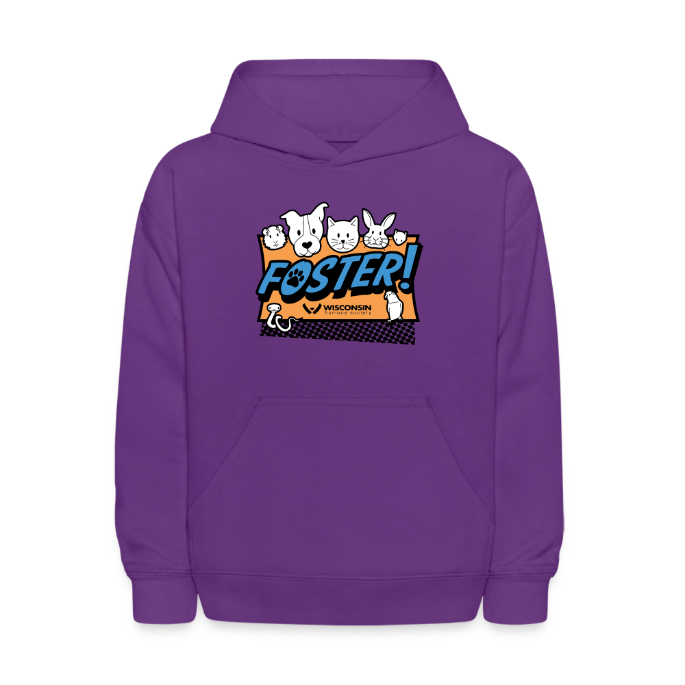Foster Logo Kids' Hoodie - Soft Cotton Pullover for Boys & Girls - Cozy Winter & Fall Outerwear for School & Play