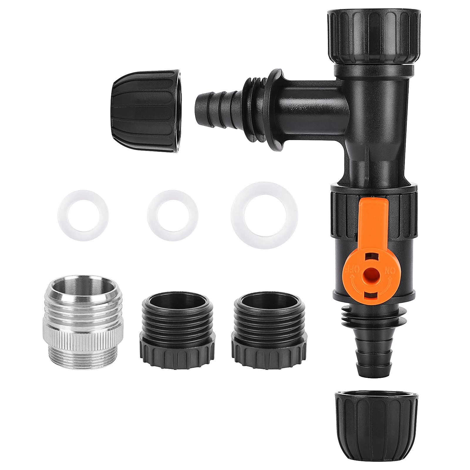 WIOR 3-Piece Aquarium Water Changer Kit with 2 Faucet Nozzle Connectors - Fish Tank Cleaning & Maintenance Tool for Freshwater & Saltwater Tanks - Perfect for Water Changes, Gravel Vacuuming & Tank Setup