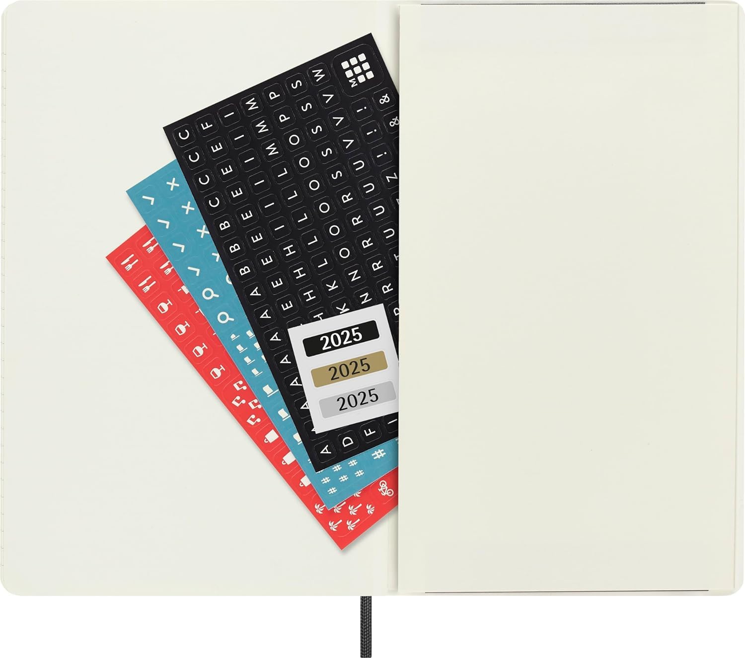**Moleskine 2025 Daily Planner - 12-Month Agenda with Soft Cover & Elastic Closure, Large 13x21 cm, Black - Perfect for Work, School & Personal Organization**