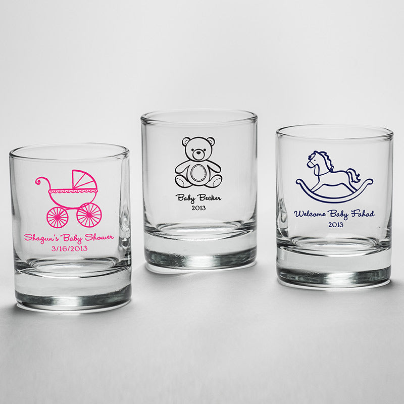 Personalized 3.5 oz Shot Glass & Votive Holder - Custom Engraved Barware for Weddings, Parties & Home Decor