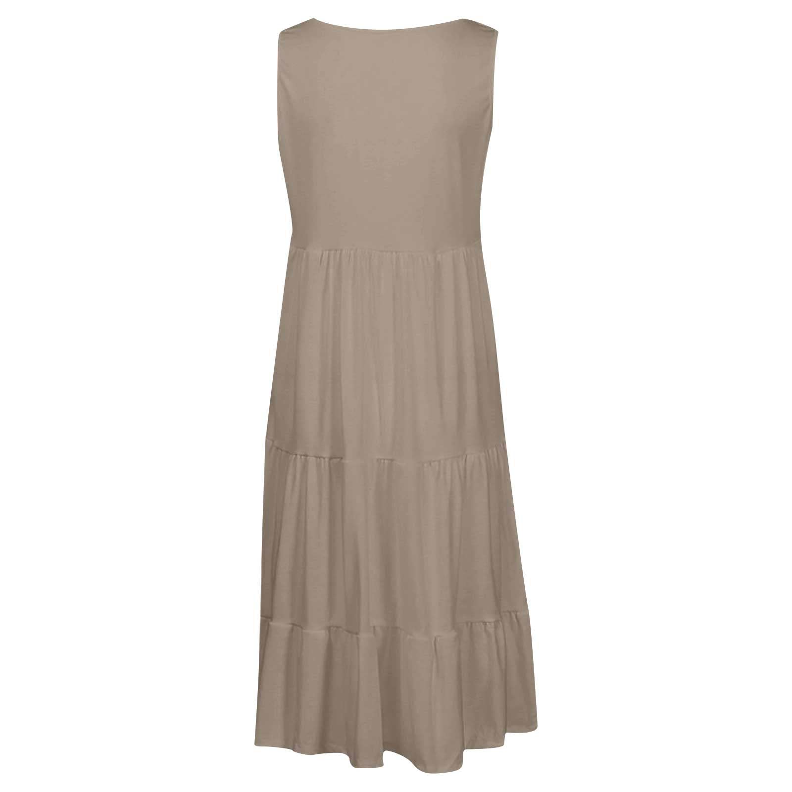 **Women's Summer Dresses 2024 - Sleeveless Beach Sundress, Flowy Swing Mini Dress, Casual Loose Fit for Beach, Vacation & Outdoor Activities**