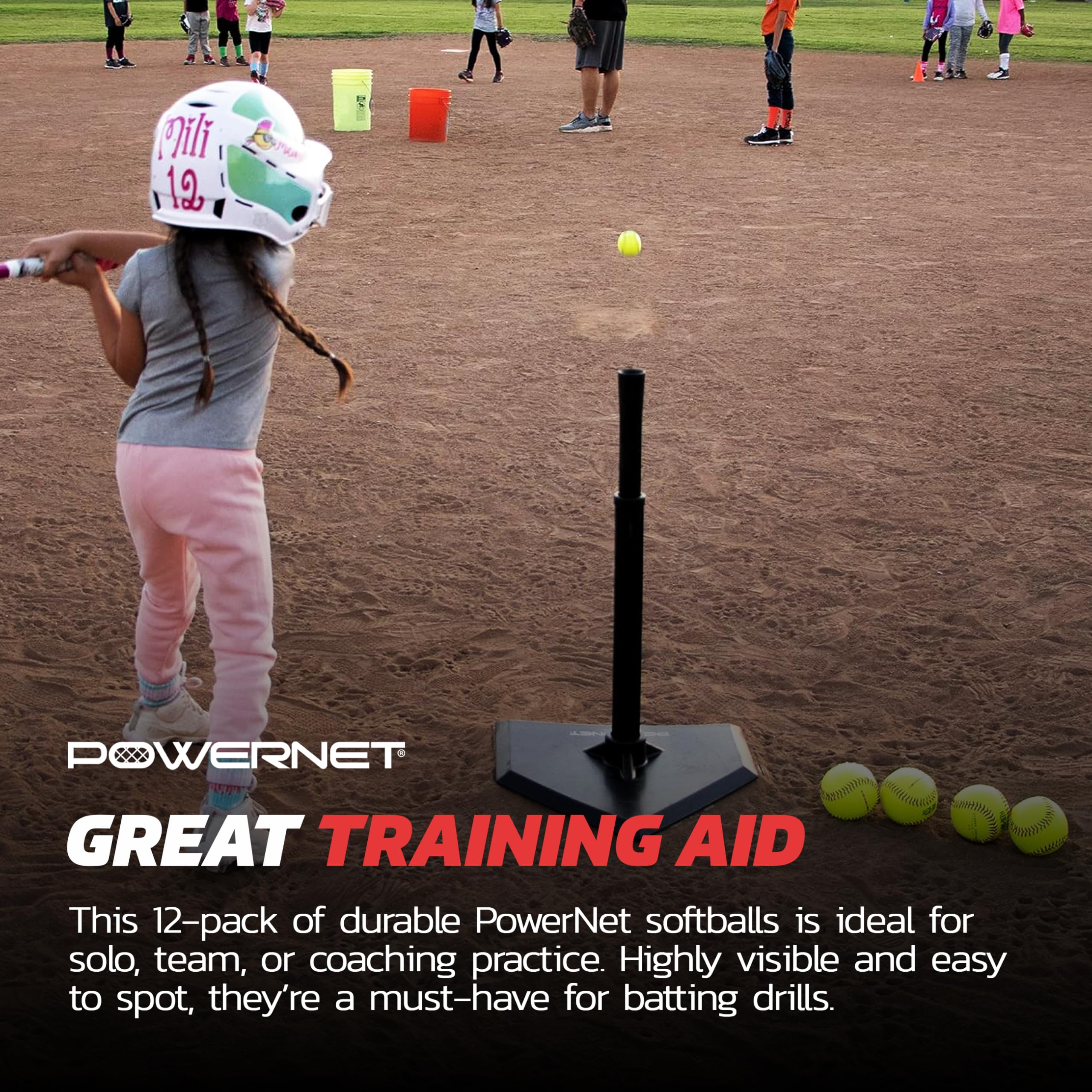 PowerNet Softball Training Equipment - Weighted & Flexi Balls for Batting Practice