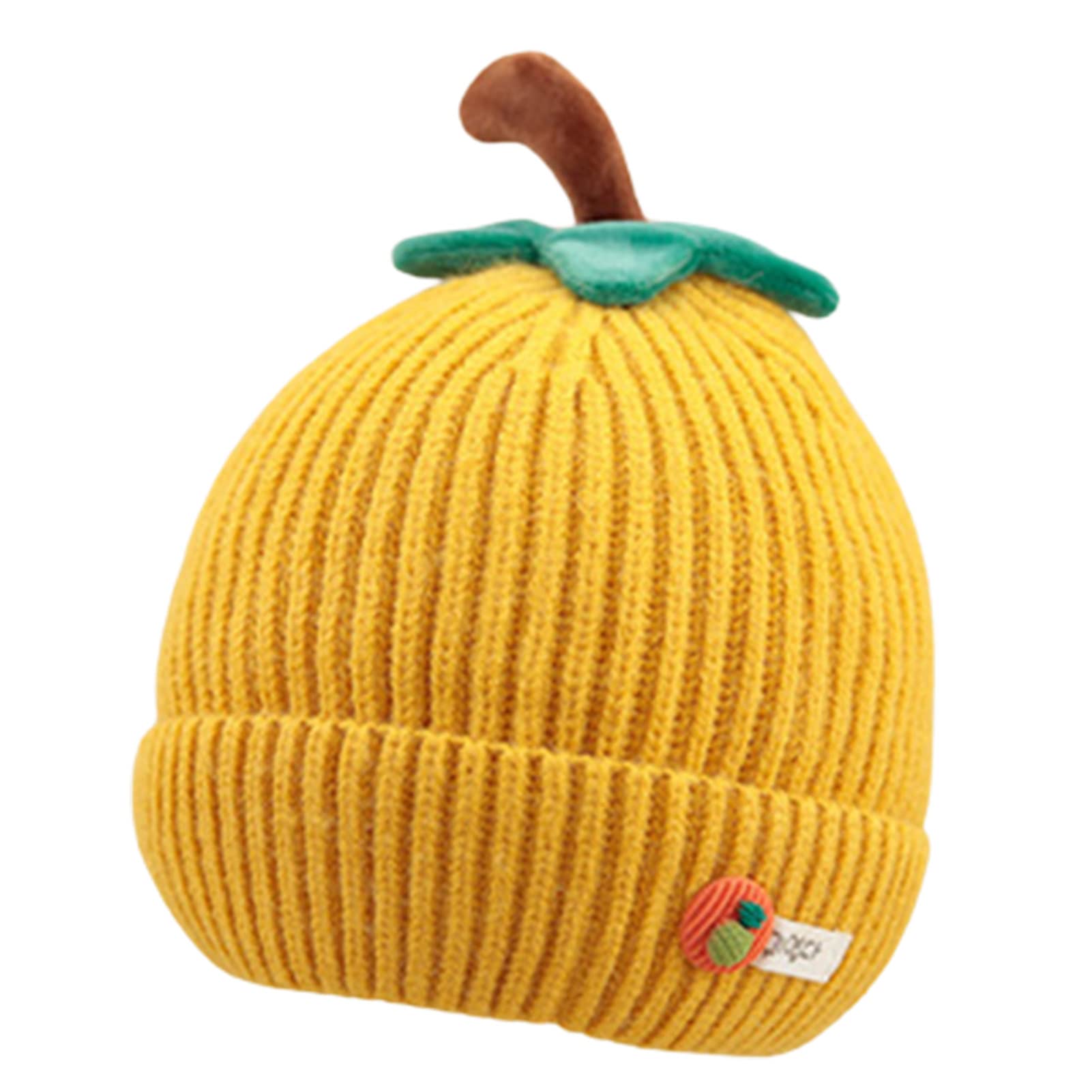 Soft Cotton Baby Knit Hat with Fruit Pattern - Breathable & Skin-Friendly Newborn Beanie for Baby Shower, Winter & Outdoor Protection