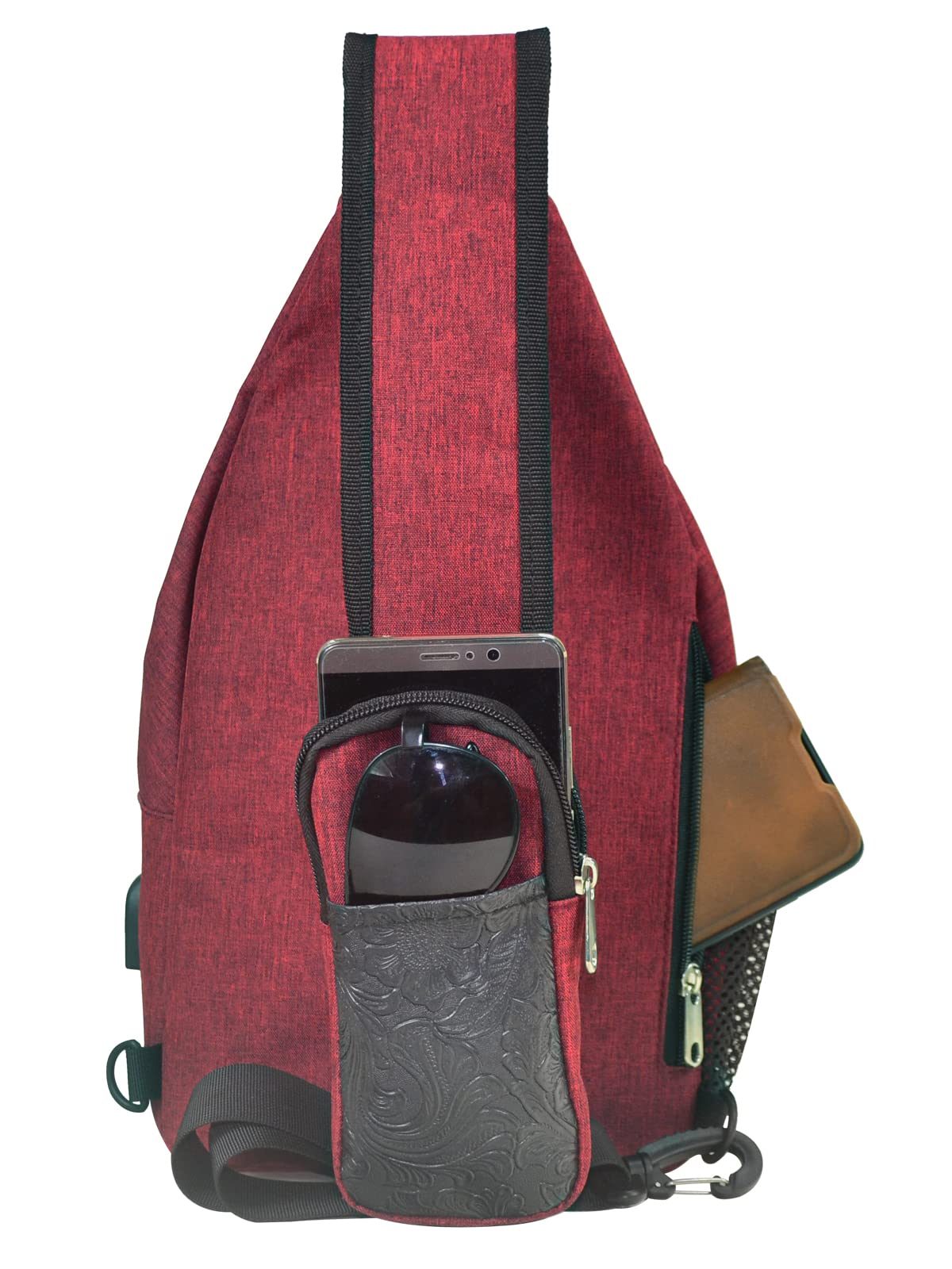 Men's Sling Bag - Lightweight Crossbody Backpack for Travel & Hiking with Detachable Pouch | Perfect for Outdoor Adventures, Commuting & Daily Use