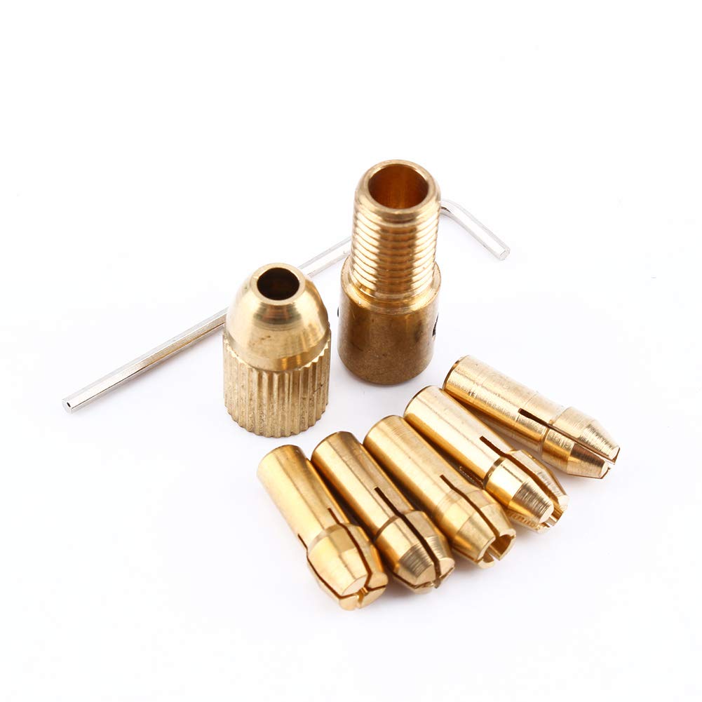 8Pcs Micro Twist Drill Chuck Collet Set (0.5mm-3mm) - Precision Router Parts & Accessories for Electric Hand Drills - Perfect for Woodworking, Jewelry Making & DIY Projects