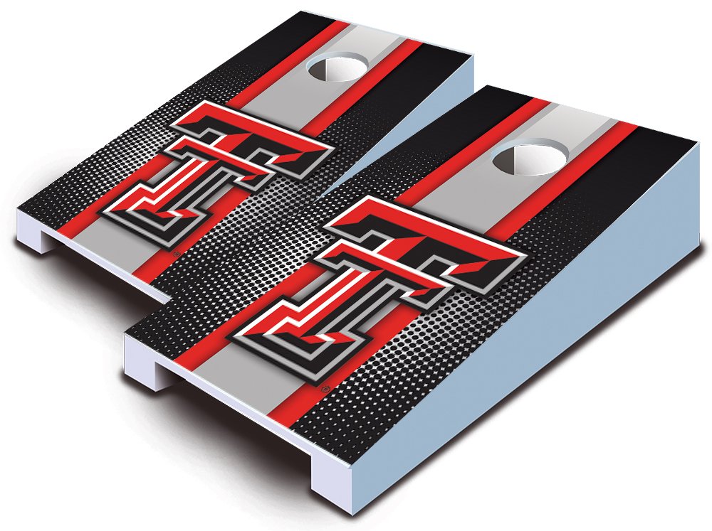 Texas Tech Red Raiders Striped Tabletop Cornhole Game Set - Mini Desktop Bean Bag Toss for Tailgating, Parties & Indoor/Outdoor Fun