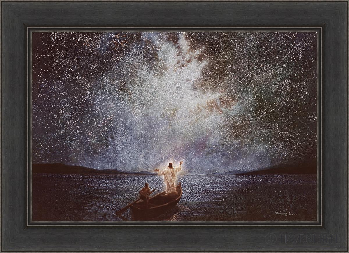 Calm And Stars By Yongsung Kim - Beautiful Celestial Wall Art for Home & Office Decor - Perfect for Bedroom, Living Room, Meditation Space