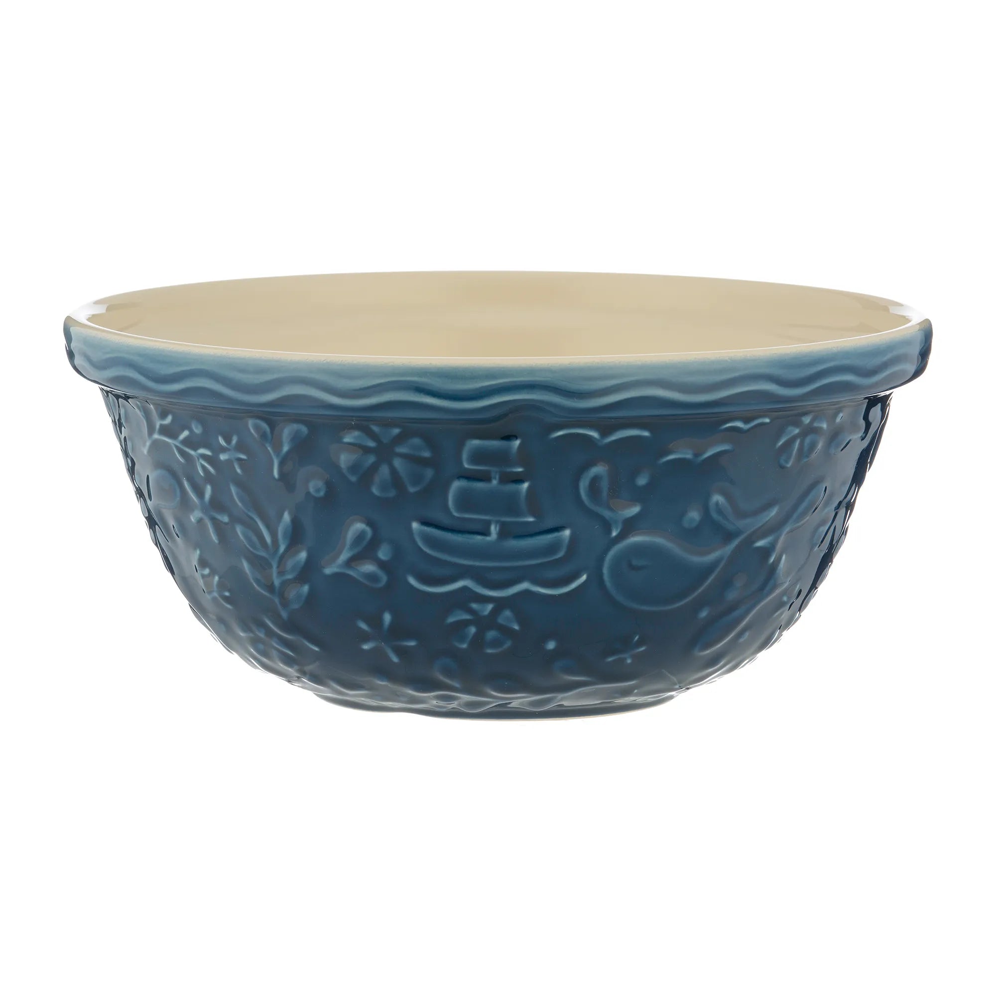 Mason Cash Mixing Bowl Set - Durable Ceramic Mixing Bowls for Baking, Cooking & Food Prep - Nautical Design - Perfect for Home Kitchen, Restaurants & Baking Enthusiasts