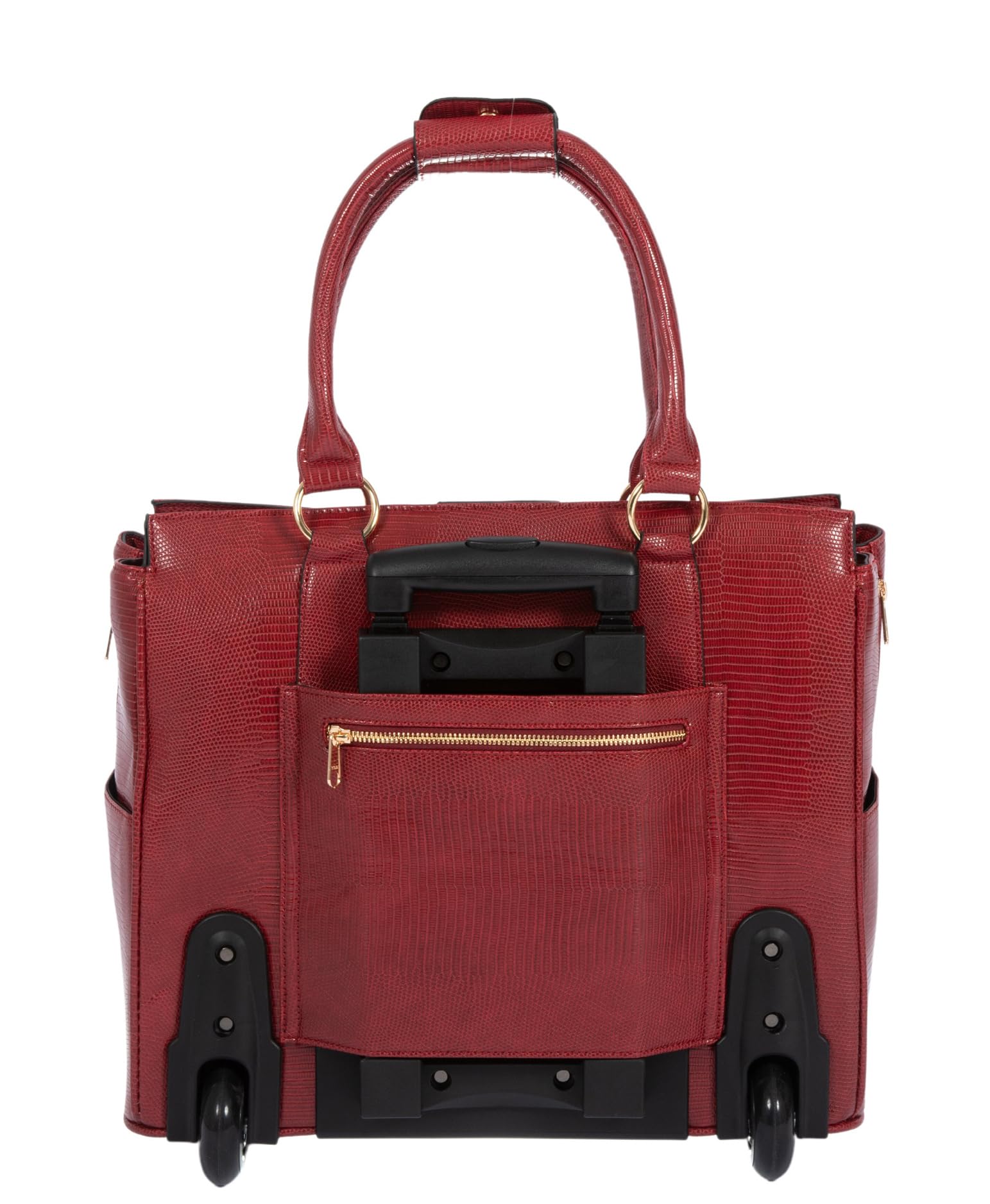 JKM & Co. Rolling Laptop Briefcase Tote Bag for iPad, Tablet, and 15
