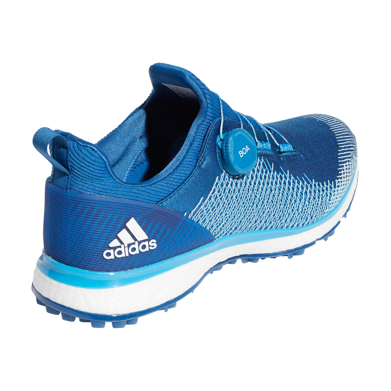 Adidas Forgefiber BOA Men's Golf Shoes - Lightweight & Waterproof Blue Golf Footwear for Walking Courses | Perfect for Professional & Casual Golfers