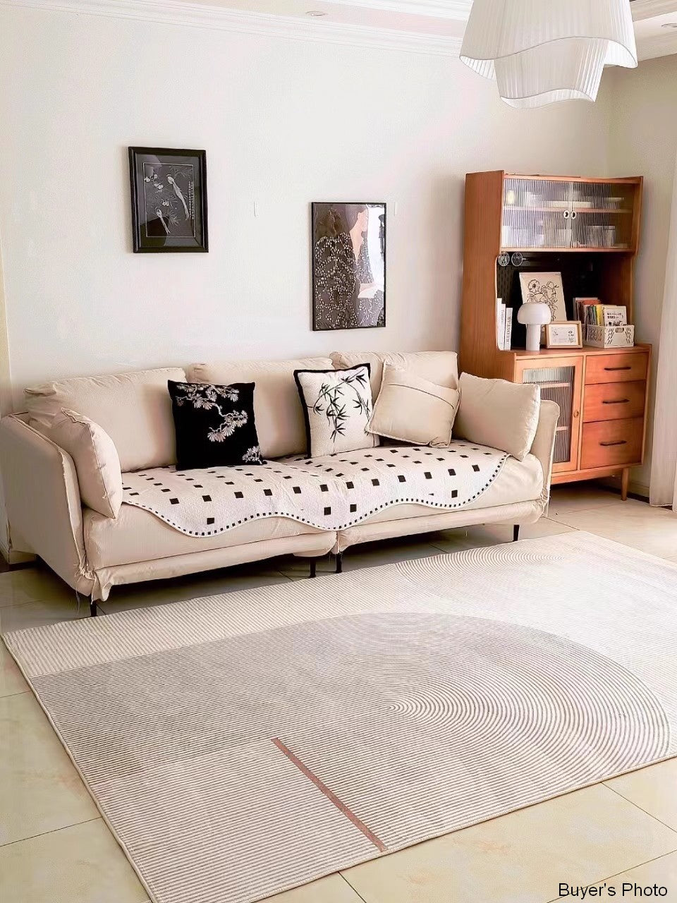 Modern Abstract Area Rugs - Large Non-Slip Dining Room Rug, Mid Century Living Room Carpet, Soft Bedroom Floor Mat - Perfect for Home Decor, Office & High Traffic Areas