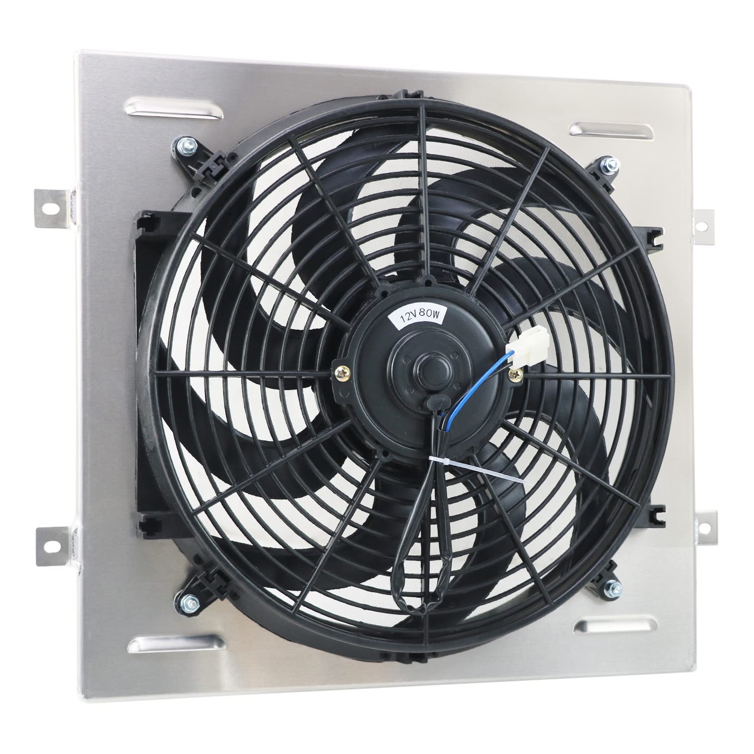Aluminum Radiator Shroud with Electric Fan for 1960-1966 Ford Mustang Falcon Comet V8 - High Performance Cooling Upgrade for Classic Car Restoration & Hot Rod Builds