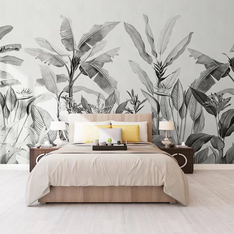 Banana Leaf Wallpaper - Tropical Botanical Peel and Stick Wallpaper for Living Room, Bedroom, Bathroom | Self-Adhesive Removable Wall Decor | Easy to Install & Eco-Friendly