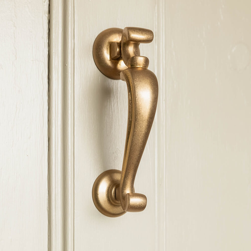 Vintage Aged Brass Doctors Door Knocker - Classic Victorian Style Entry Door Hardware for Home & Office - Perfect for Front Door Decor, Gifts, and Historical House Restoration