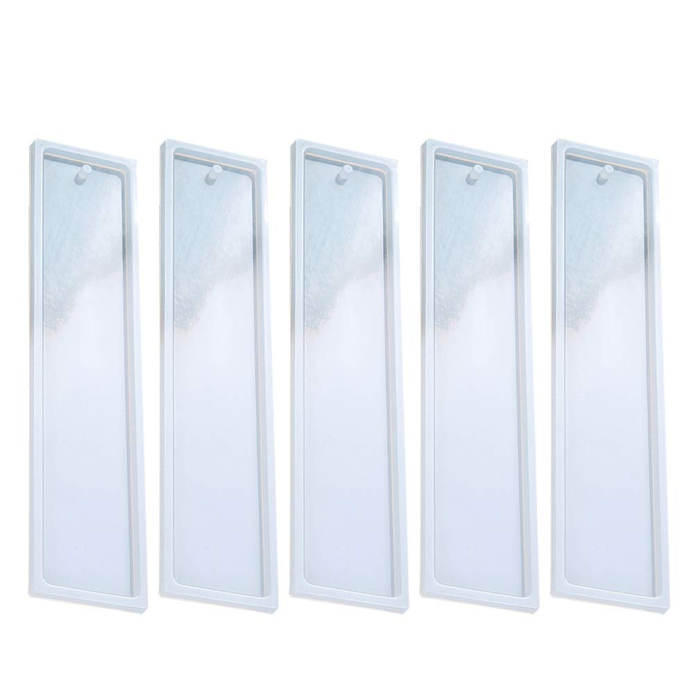 Premium 5PCS Silicone Resin Molds for DIY Bookmark & Jewelry Making - Epoxy Craft Molds for Handmade Accessories, Gifts, and Home Decor Projects