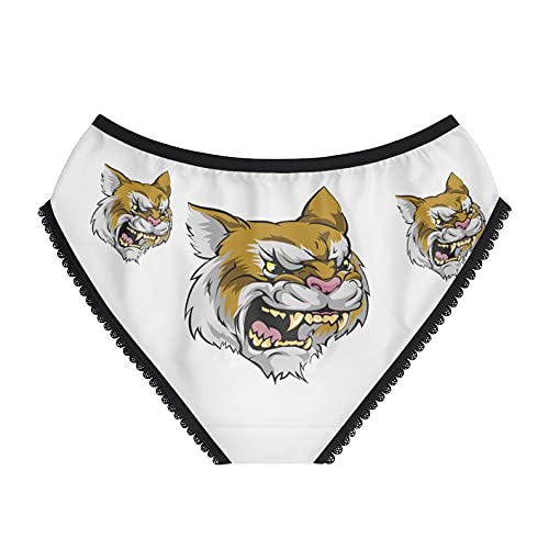 Wild Cat Women's Cotton Briefs - Funny Animal Print Underwear for Everyday Comfort | Perfect for Casual Wear, Gifts & Loungewear
