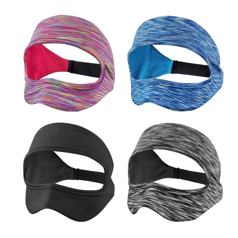 3 Pack Adjustable VR Sweat Mask for Meta Quest 3/3S Headset - Breathable Face Cover, Washable Sweat Band for VR Gaming & Workouts (Black+Blue+Pink) - Stay Cool During Intense VR Sessions