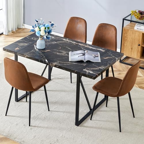 Black Table+ Brown Chairs