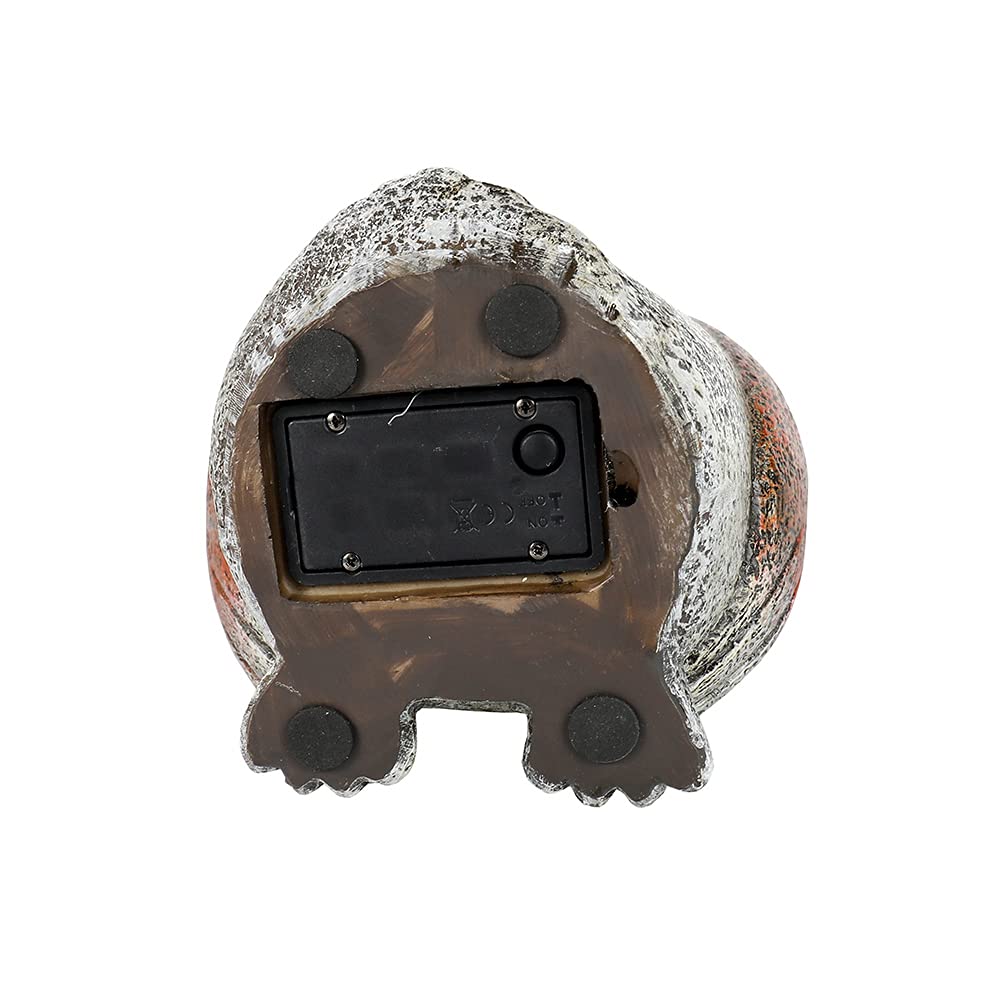 Solar Powered Owl Figurine - 5 LED Light Garden Statue, Resin Animal Sculpture for Outdoor Patio, Lawn & Yard Decor | Perfect for Nighttime Garden Illumination & Wildlife-Themed Decorations