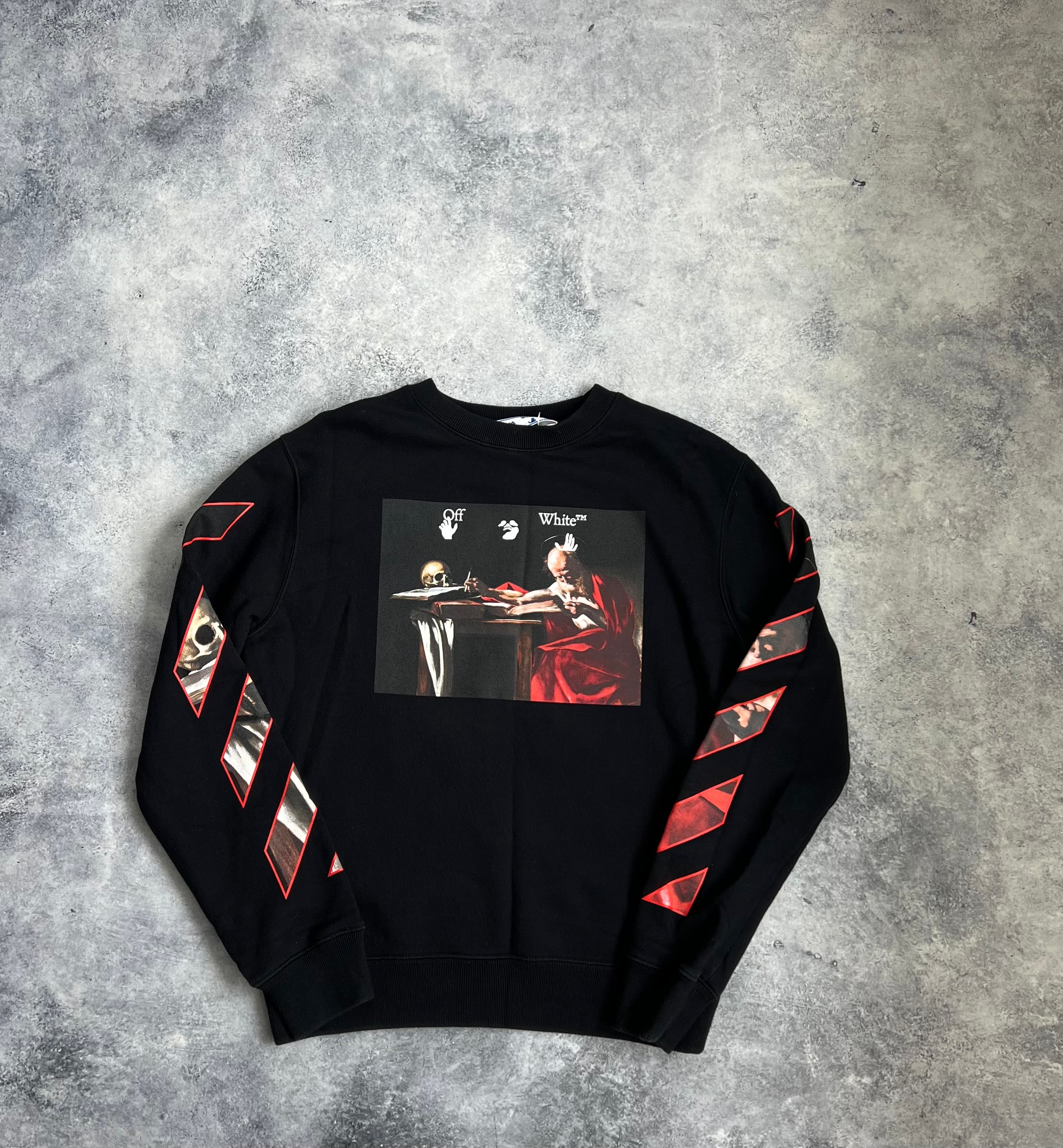 Off-White Caravaggio Black Jumper Sweater - Stylish & Comfortable Men's Pullover for Casual Wear & Street Fashion