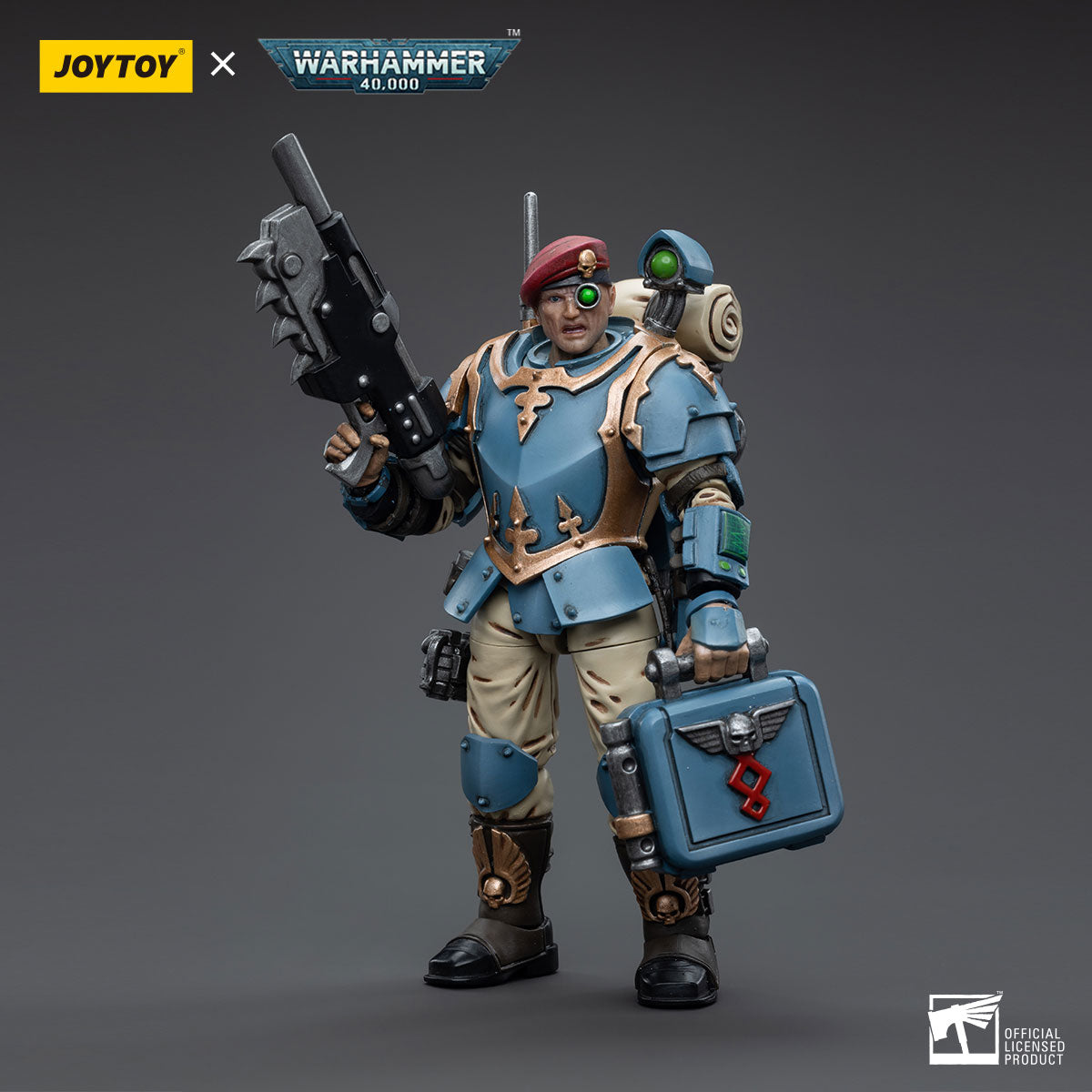 1/18 JOYTOY 3.75-inch Astra Militarum Tempestus Scions Command Squad Action Figure - 55th Kappic Eagles Set (5pcs) - Perfect for Warhammer 40K Collectors, Tabletop Gaming & Display