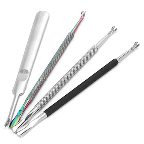 Professional Nail Cuticle Tools Set - Stainless Steel Double End Cuticle Pusher & Cleaner for Precise Manicure & Pedicure | At-Home Salon Care & Easy Dirt Removal | Perfect for DIY Nails, Home Spa & Professional Salon Use