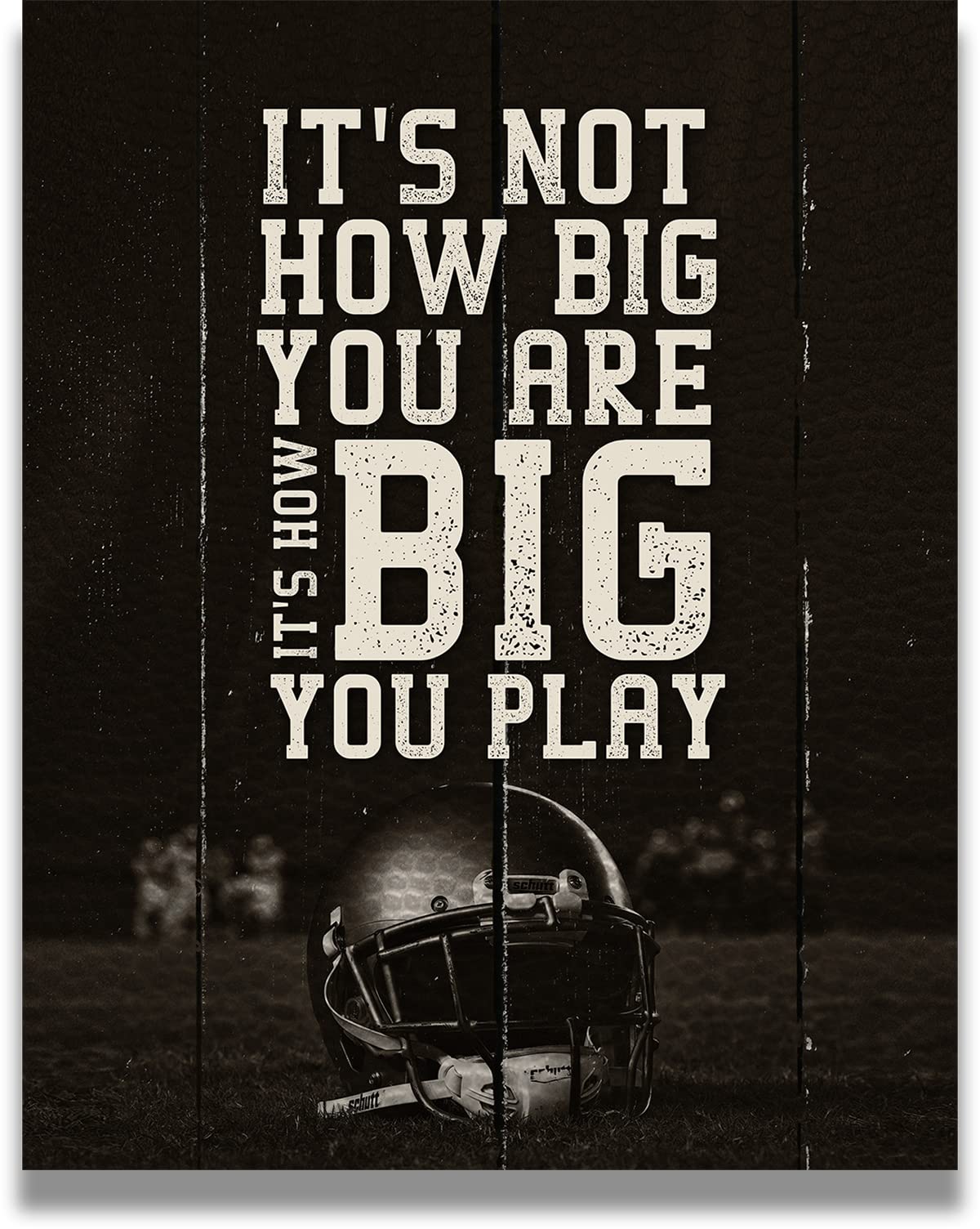 Inspirational Football Wall Art for Boys - Kids Room, Teen Room, Man Cave & Game Room Decor - Unframed 11x14 Sports Poster - Perfect Gift for Football Players & Fans | Bedroom, Office, or Sports Den Wall Decor