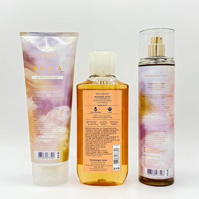 Cloud Nine Bath & Body 3-Piece Gift Set - Ultra Hydrating Body Lotion, Shower Gel & Perfume Mist | Perfect for Dry Skin Care, Spa Day & Self-Care Routine