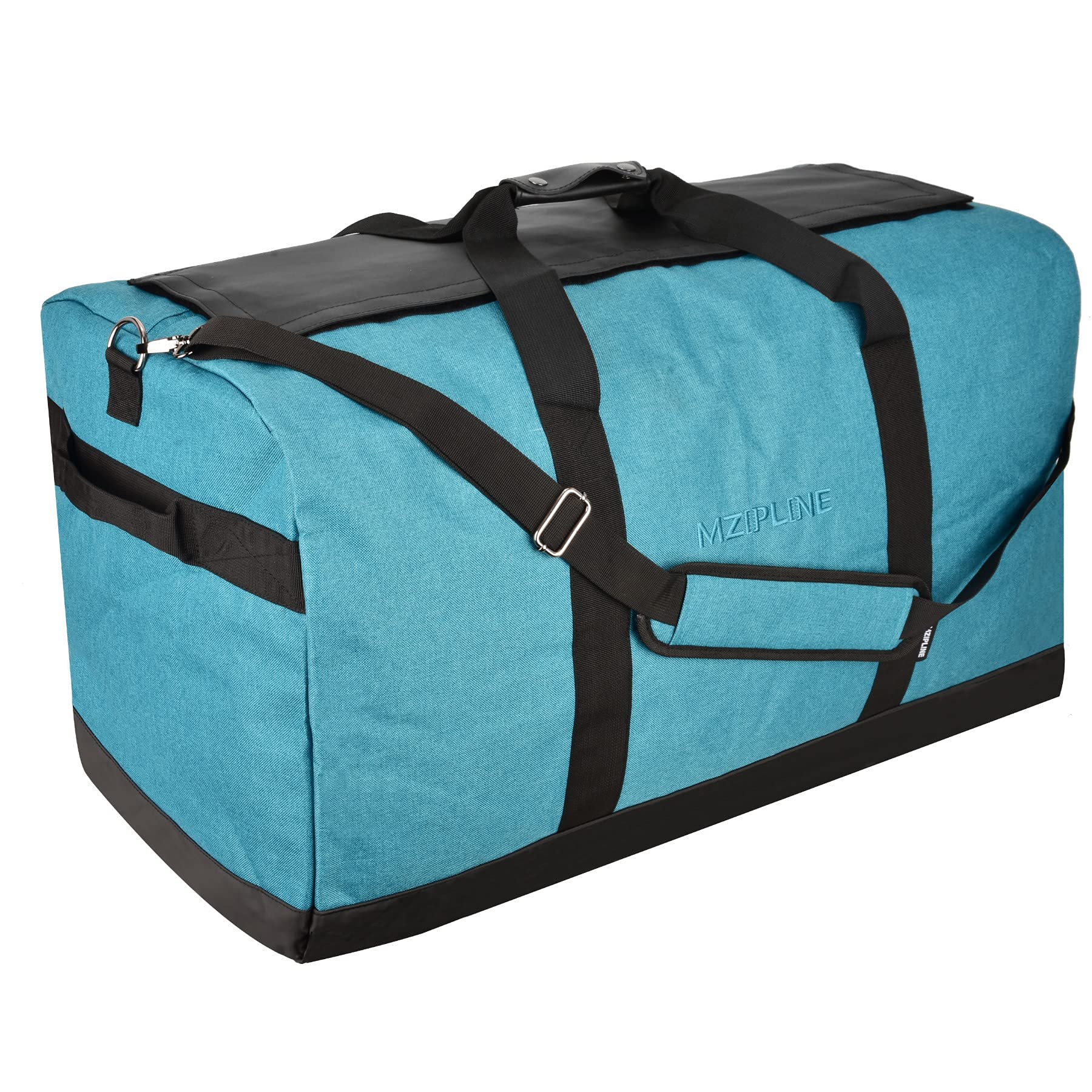 MZIPLINE Extra Large Smell Proof Duffle Bag - Scent & Odor Resistant Travel Gym Bag with Carbon Lining for Sports, Overnight Trips & Weekends (Aqua) | Perfect for Camping, Gym Storage & Air Travel