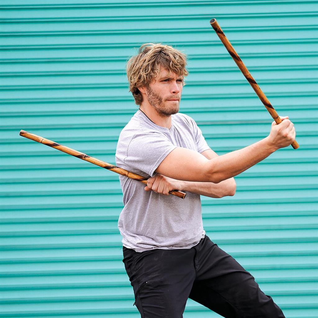 Premium Spiral Unpeeled Escrima Sticks - Filipino Martial Arts Training Equipment for Kali, Arnis & Self-Defense Practice - Perfect for Dojo Training, Home Practice & Combat Drills