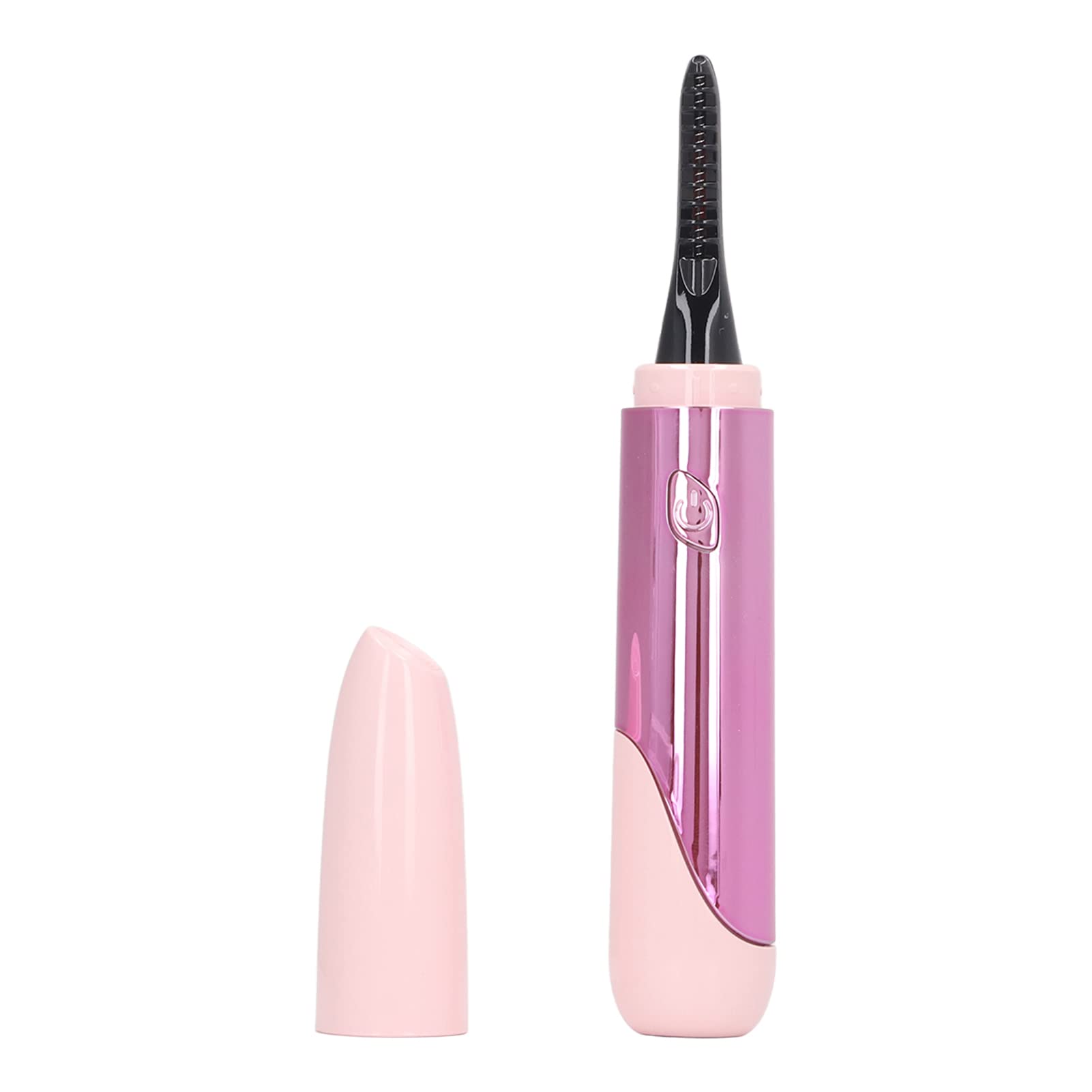 EXCLUZO Rechargeable Heated Eyelash Curler with 4 Temperature Settings - Long Lasting Battery, Ergonomic Curved Design for Salon & Home Use (Pink) | Perfect for Lash Lifting, Volume Enhancement & Natural Curling