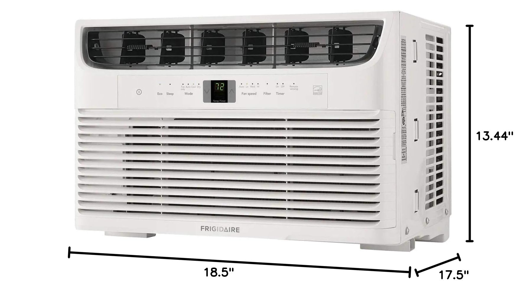 Frigidaire FFRE083WA1 8,000 BTU White Window-Mounted Air Conditioner - Cool Small Rooms Up to 350 Sq Ft - Perfect for Bedrooms, Offices & Apartments