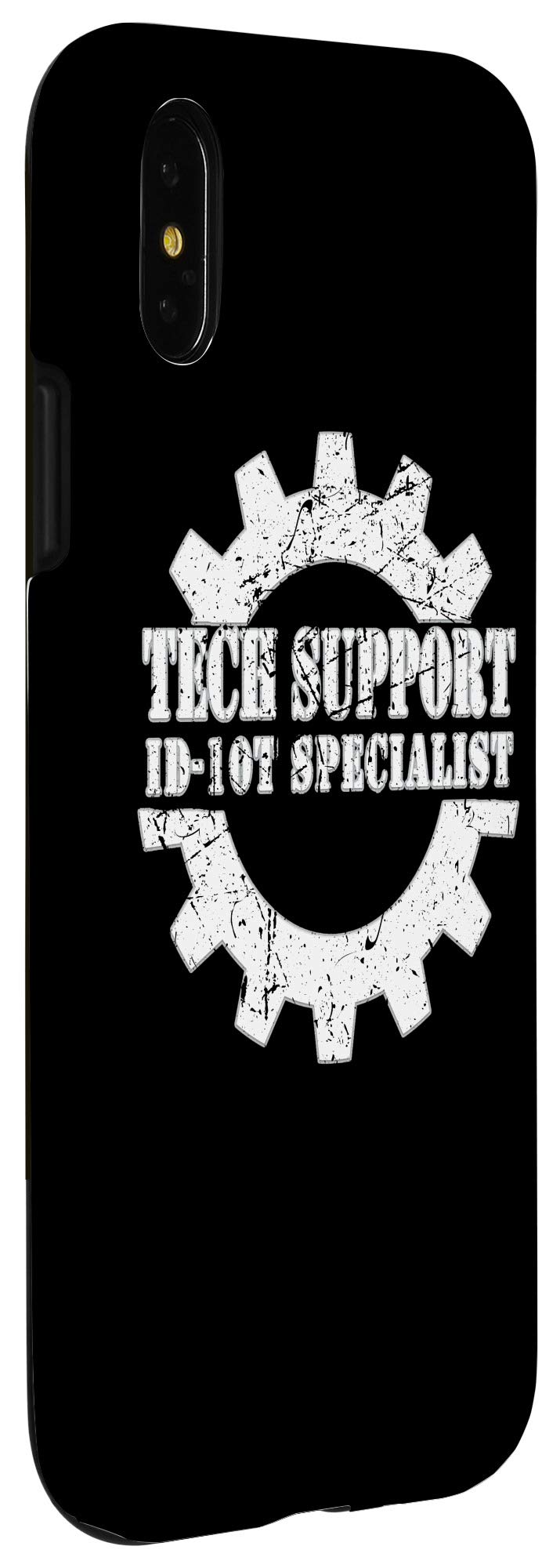iPhone X/XS Funny Military Humor Case with ID10T Tech Support Design - Perfect for Computer Repair Shops & IT Professionals