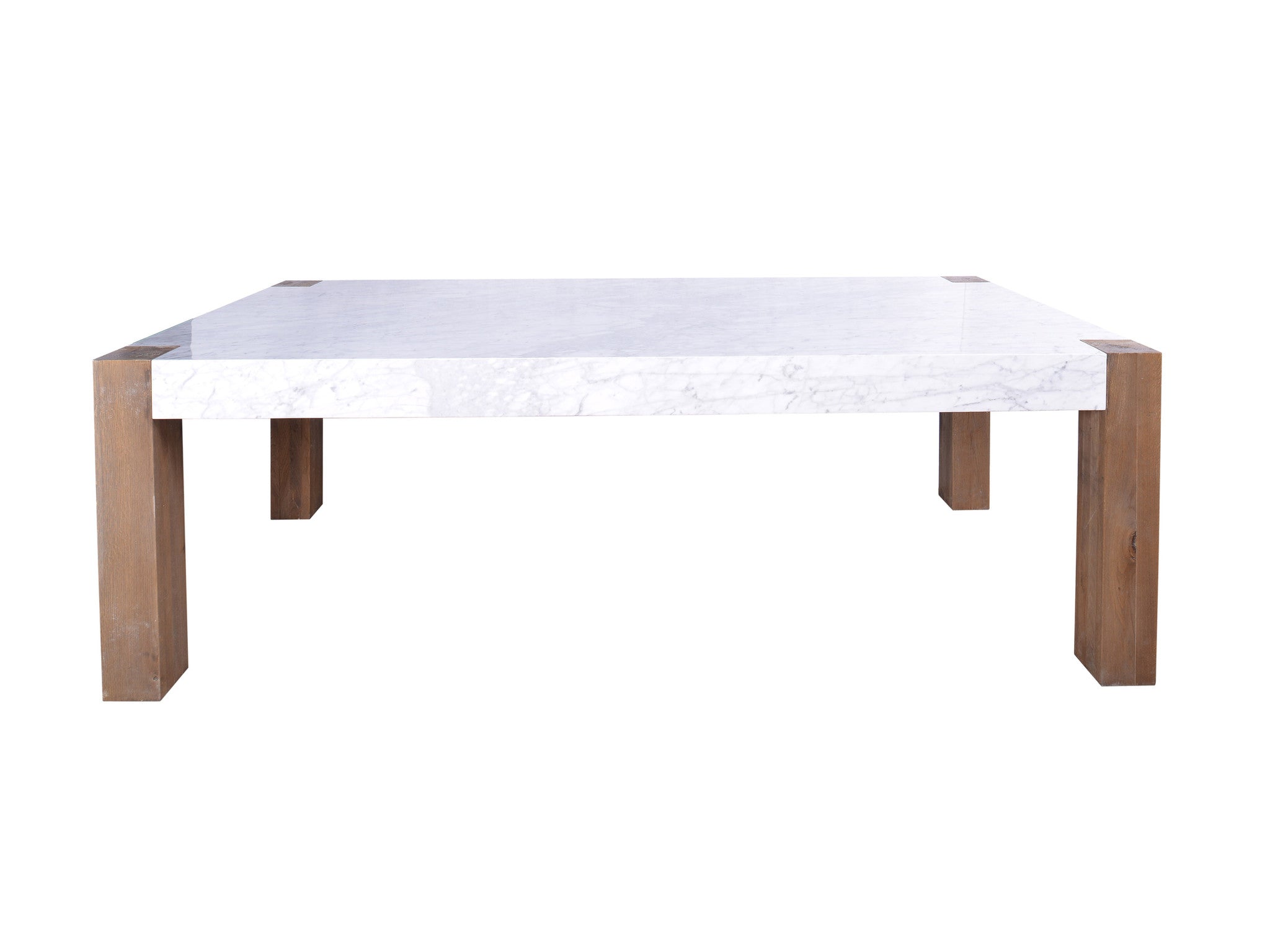 Modern Junction Dining Table - Solid Wood Kitchen Table for 6 - Farmhouse Style Dining Room Furniture for Home & Restaurant Use