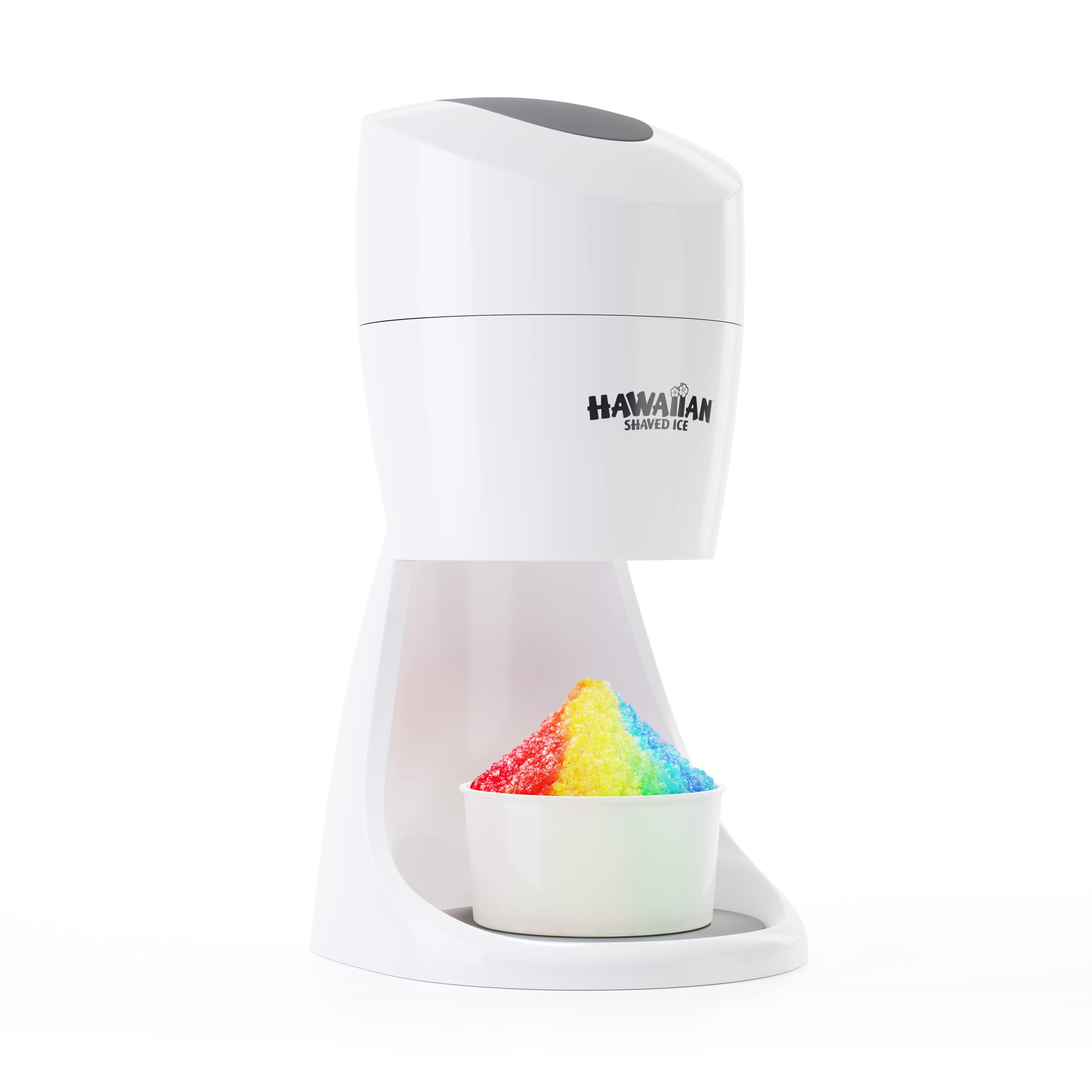 Premium Hawaiian Shaved Ice Machine S900A - Electric Snow Cone Maker with 2 Reusable Ice Molds, Non-Slip Base & 1-Year Warranty (120V, White) - Perfect for Home Parties, Summer Treats & Small Business Use