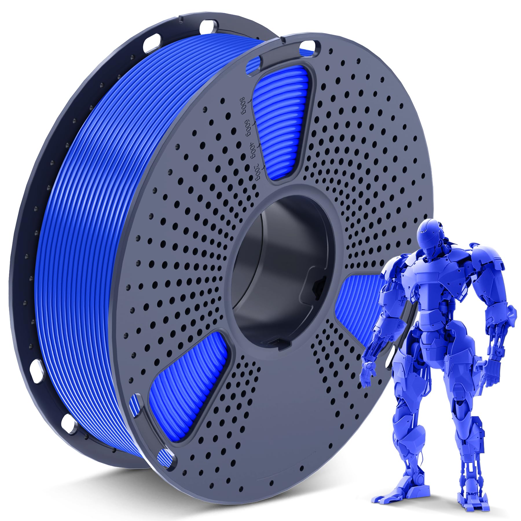 Premium SUNLU PLA Filament 1.75mm for 3D Printing - High Precision +/- 0.02mm, 1kg Spool (2.2lbs) 330m Blue - Compatible with Most FDM 3D Printers - Ideal for DIY Projects, Prototyping & Creative Models