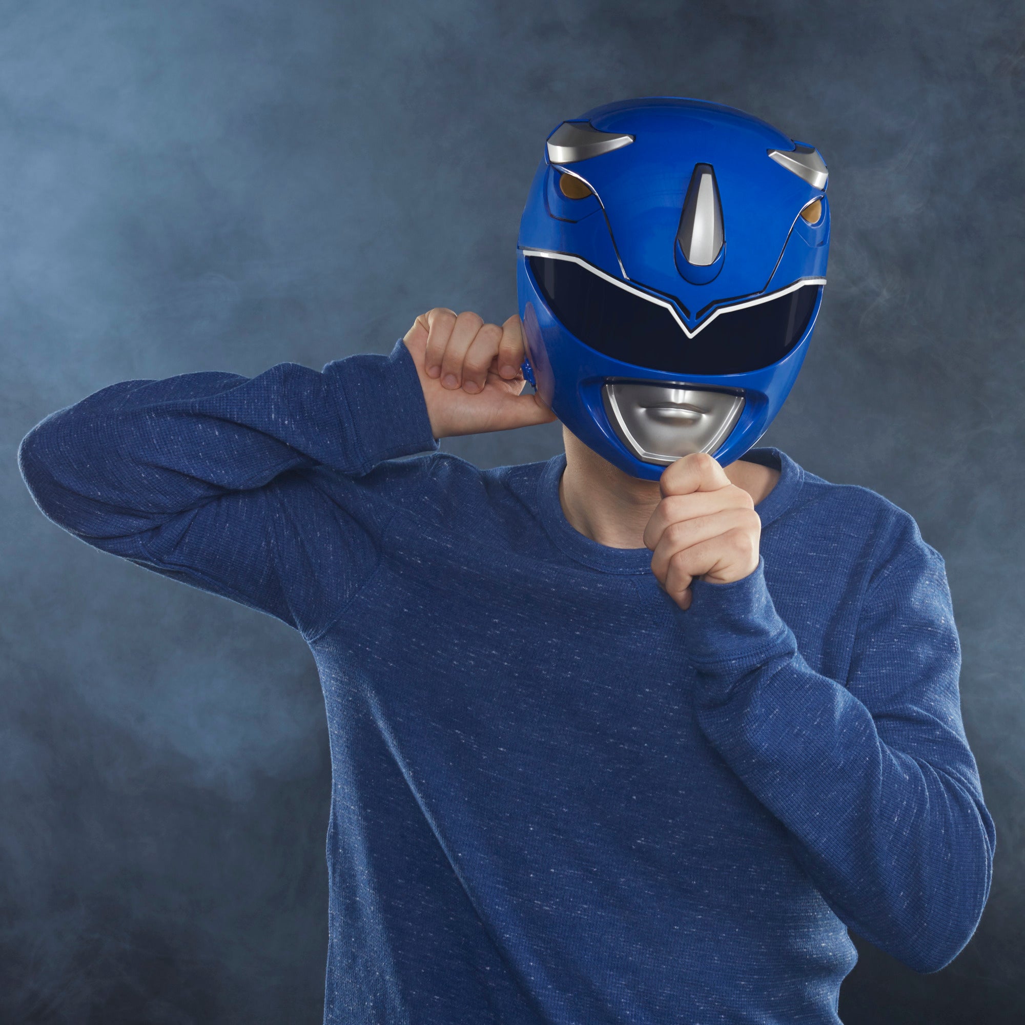 Power Rangers: Lightning Collection Mighty Morphin Blue Ranger Helmet - Premium Collectible Cosplay Helmet for Fans & Halloween Costume