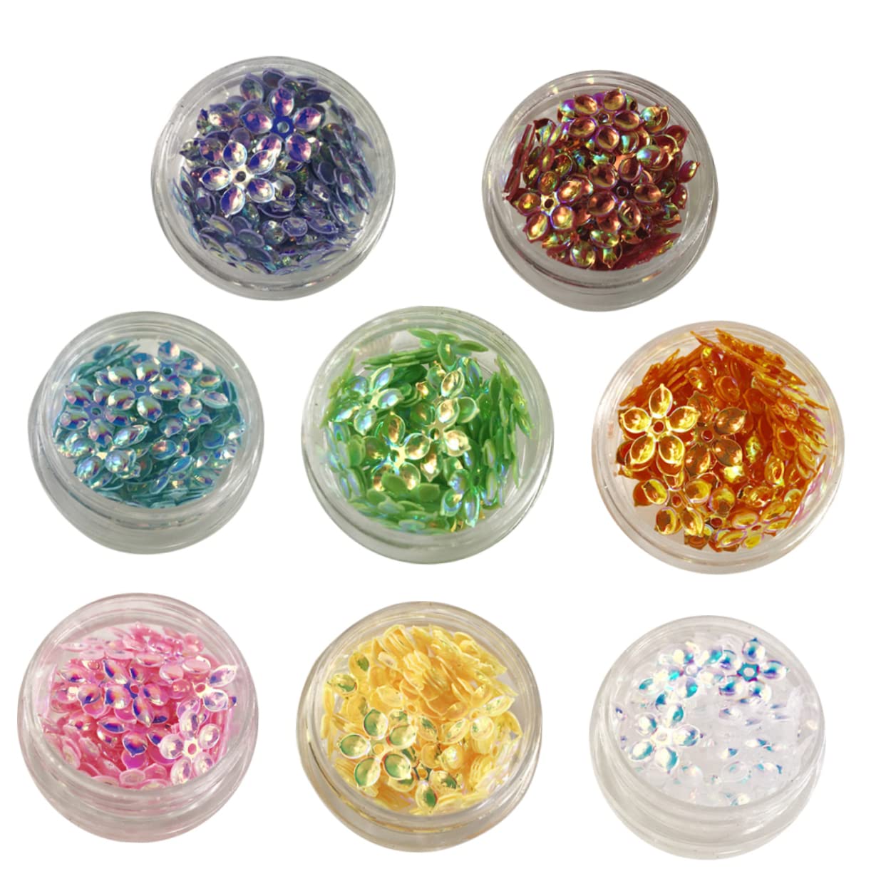 8PCS Professional Nail Art Kit - Minkissy Nail Tech Accessories with Sequins, Flowers & Stickers for Manicure, DIY Jewelry Making & Nail Decoration - Perfect for Home, Salon & Party Use